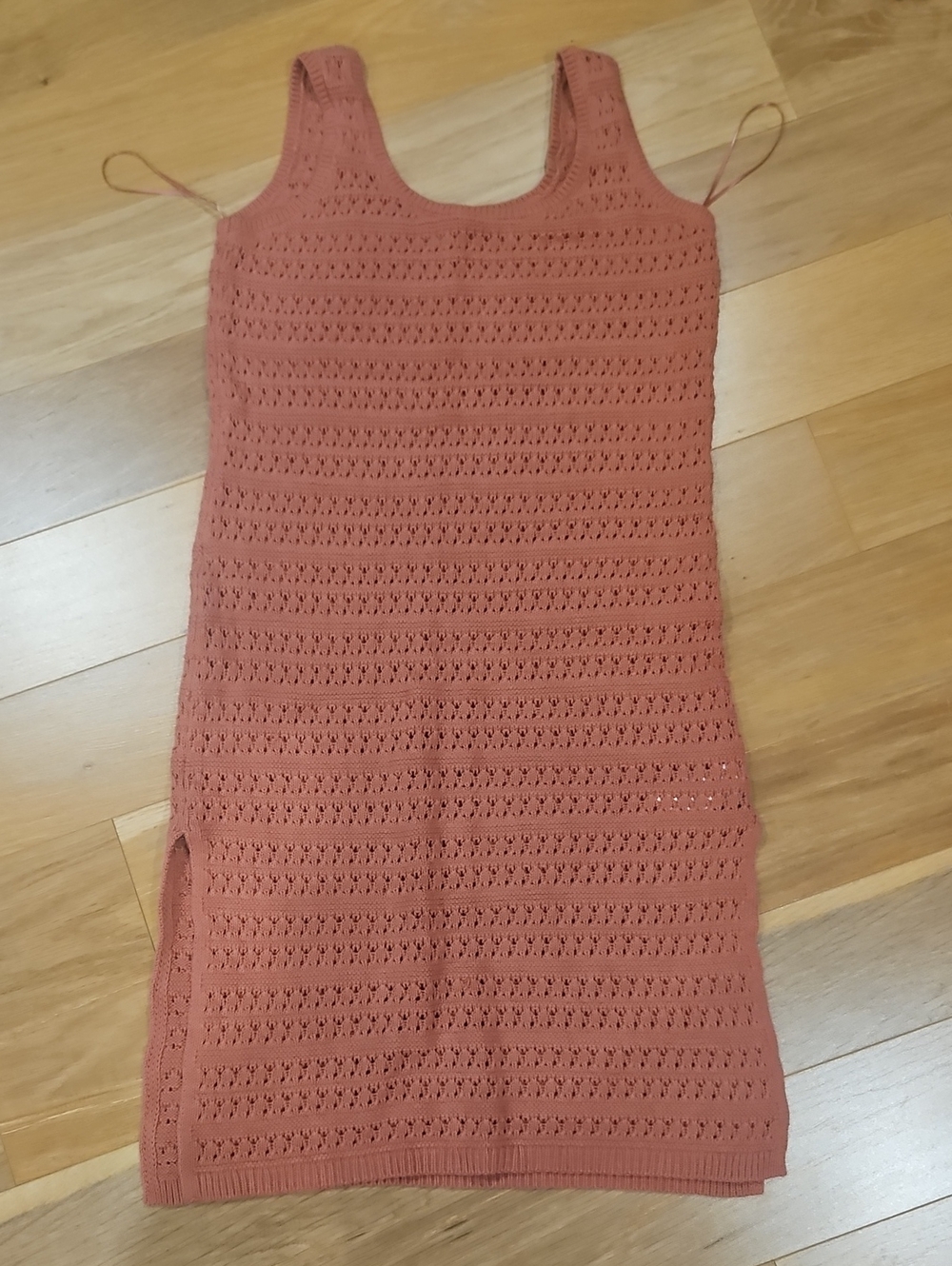 Old Navy Crochet Tank Mini Dress — Rust